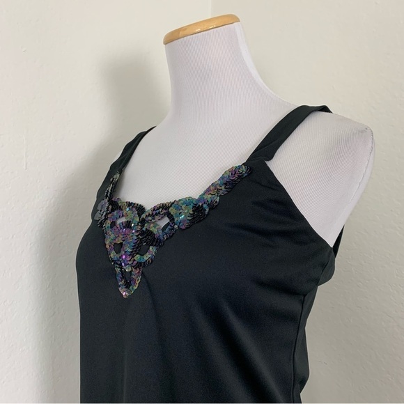 NWT Deadstock Teddi of California Sequin Cut Out Tank Cami 90s Y2K - Picture 8 of 16